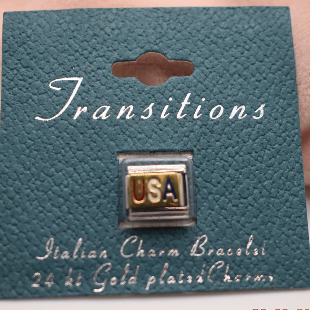 Usa Charm 24 Kt Gold Plated